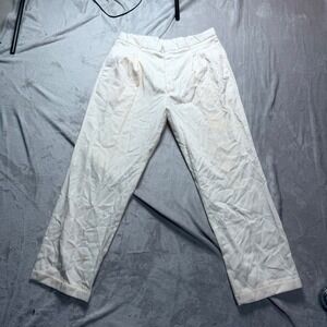 Winners White Wide Leg Pleated Dress Pants Women‎ Casual Office Trousers Size 38